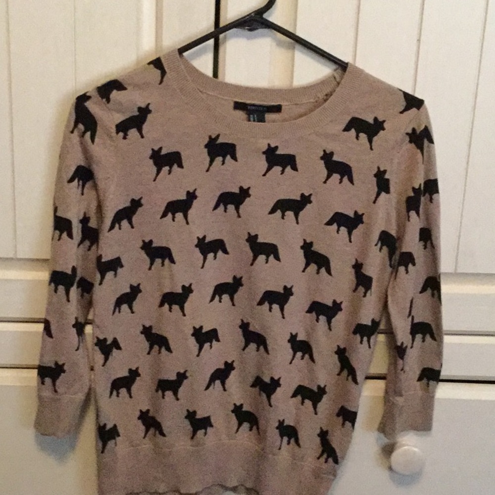 Forever 21 Fox Sweater small